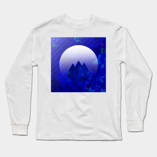 Three Cobalt Peaks - Maps &amp; Apps Series Long Sleeve T-Shirt